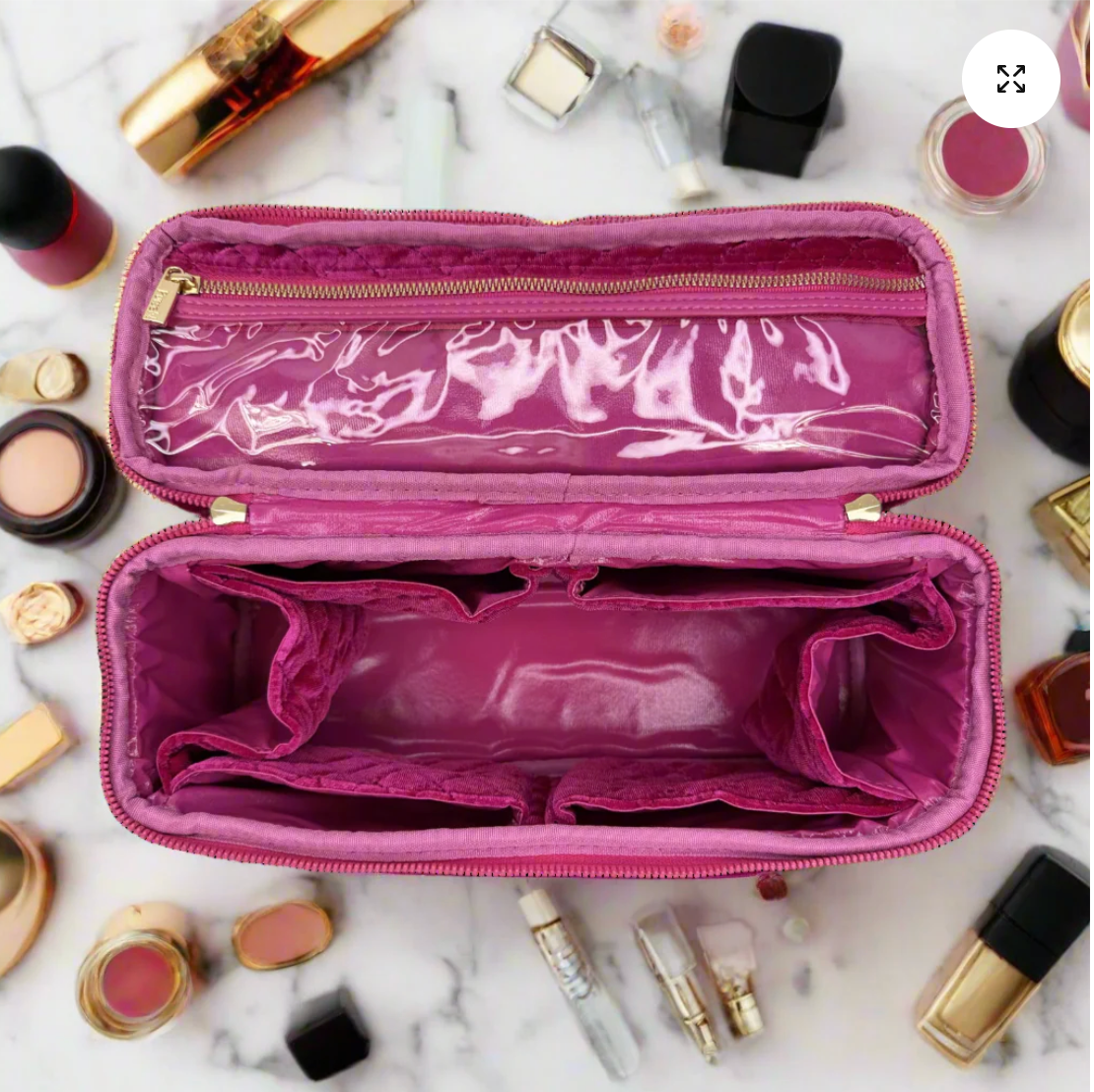 Stylist Travel Bag In Fuchsia Velvet