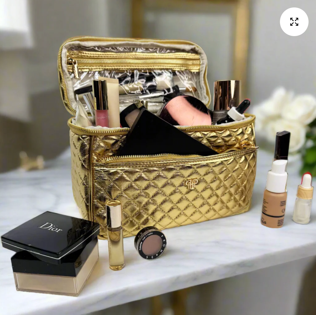 Classic Train Case In 24 Karat