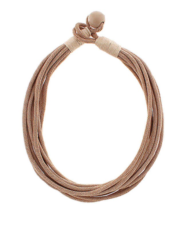 Right On Trend Rope Necklace In Beige - 2MM