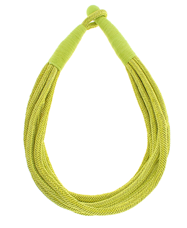 Layer Luxe Rope Necklace In Lime