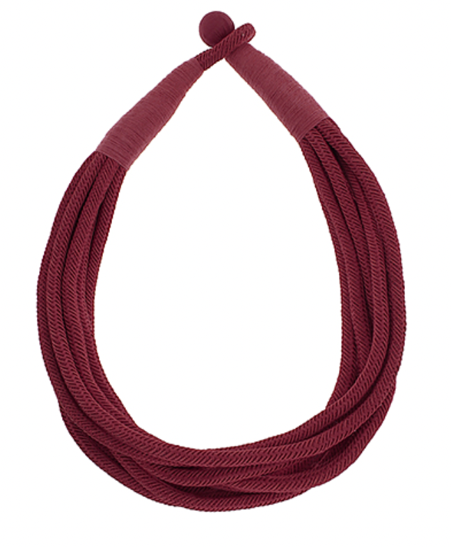 Layer Luxe Rope Necklace In Burgundy