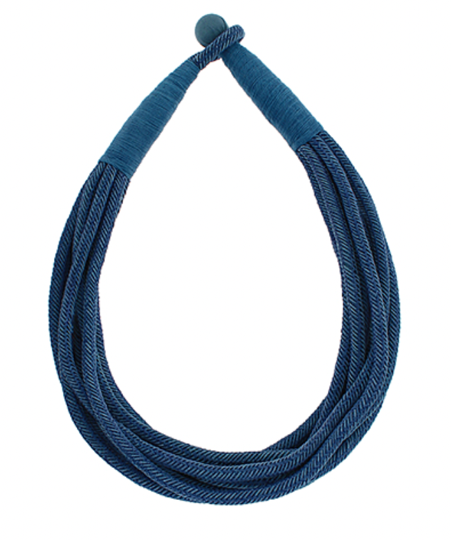 Layer Luxe Rope Necklace In Navy