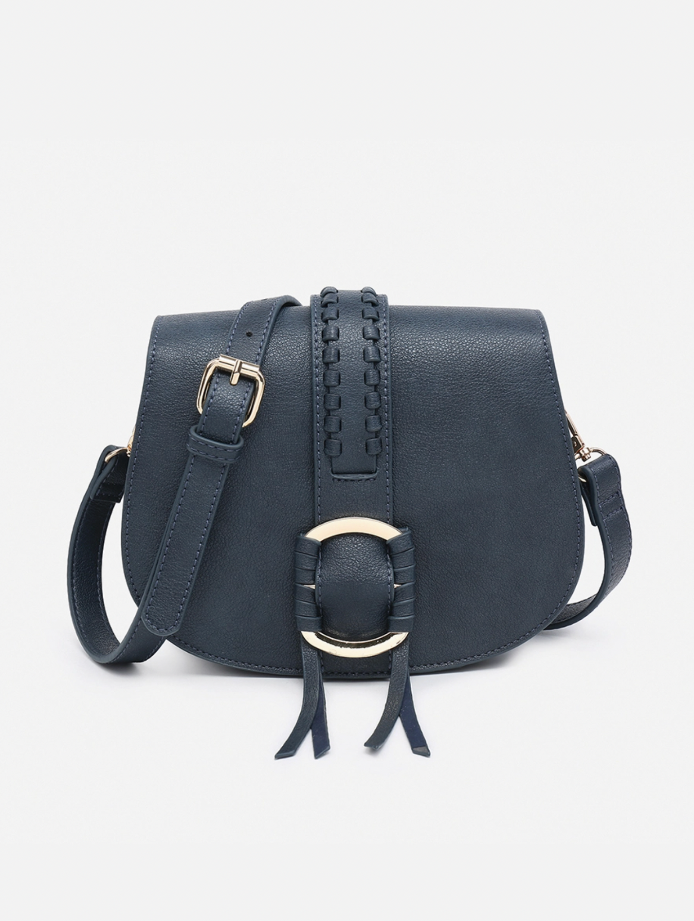 Georgie Front Detail Crossbody In Navy