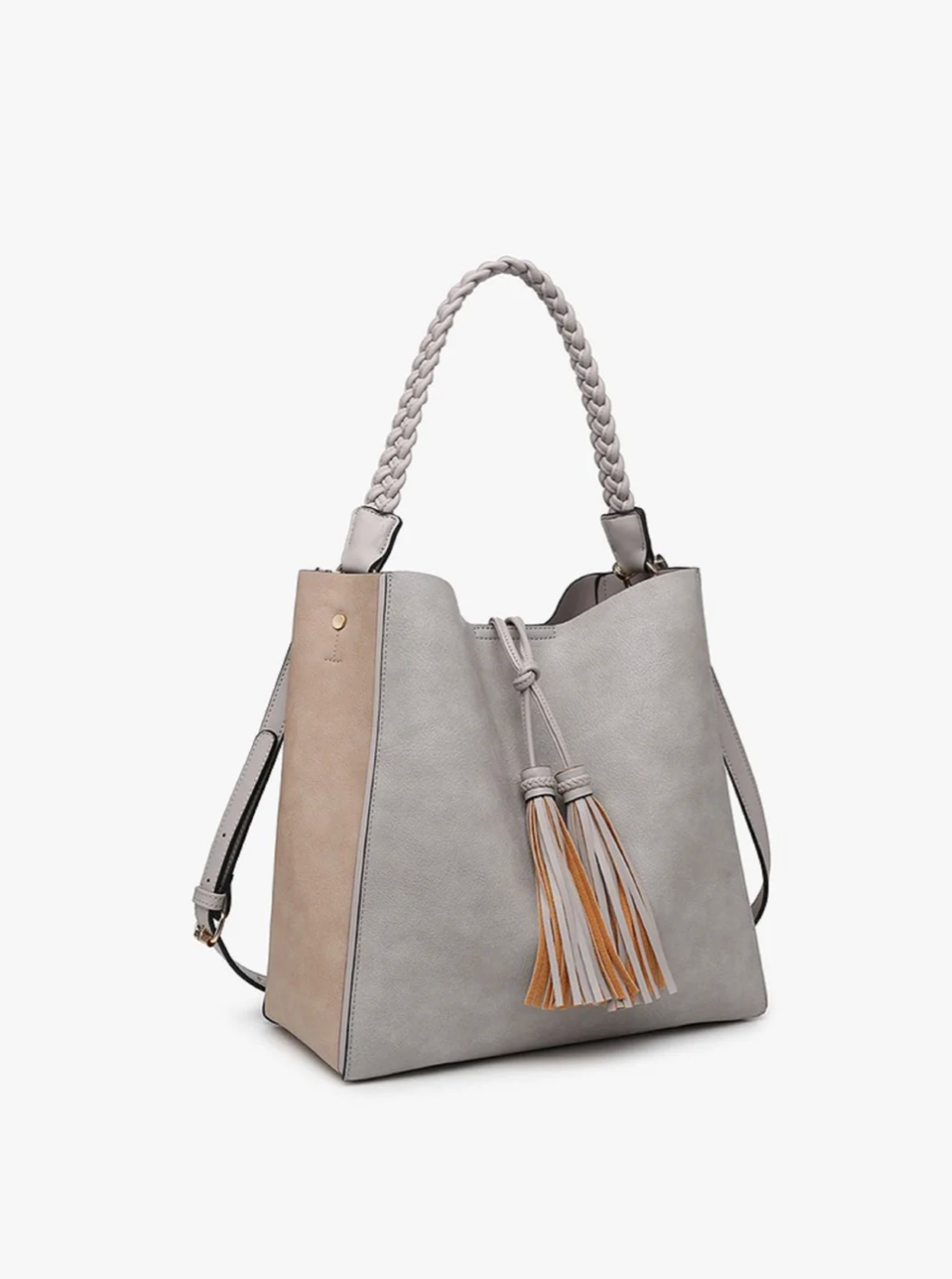 Dina Contrast Tassel Tote
