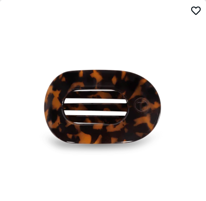 Tortoise Small Flat Round Clip