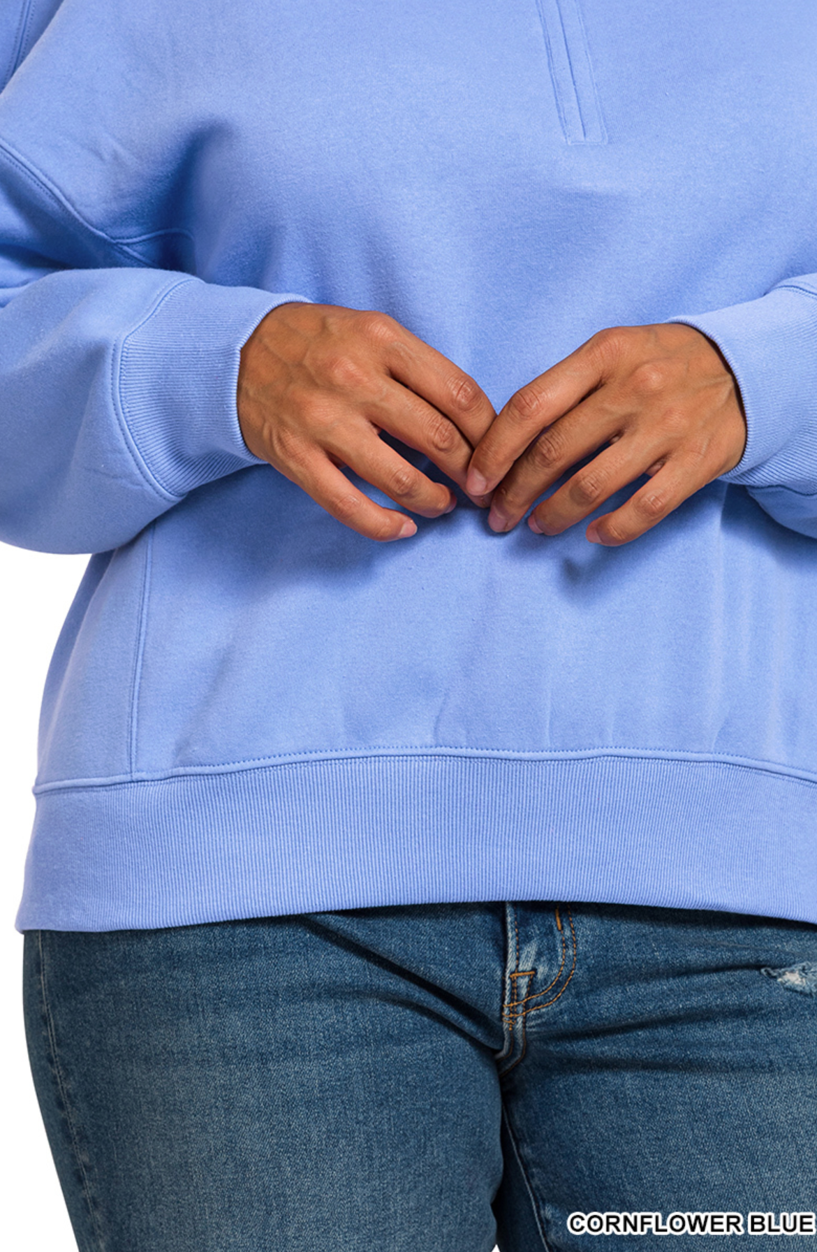 All Day Cozy Half Zip In Hot Pink