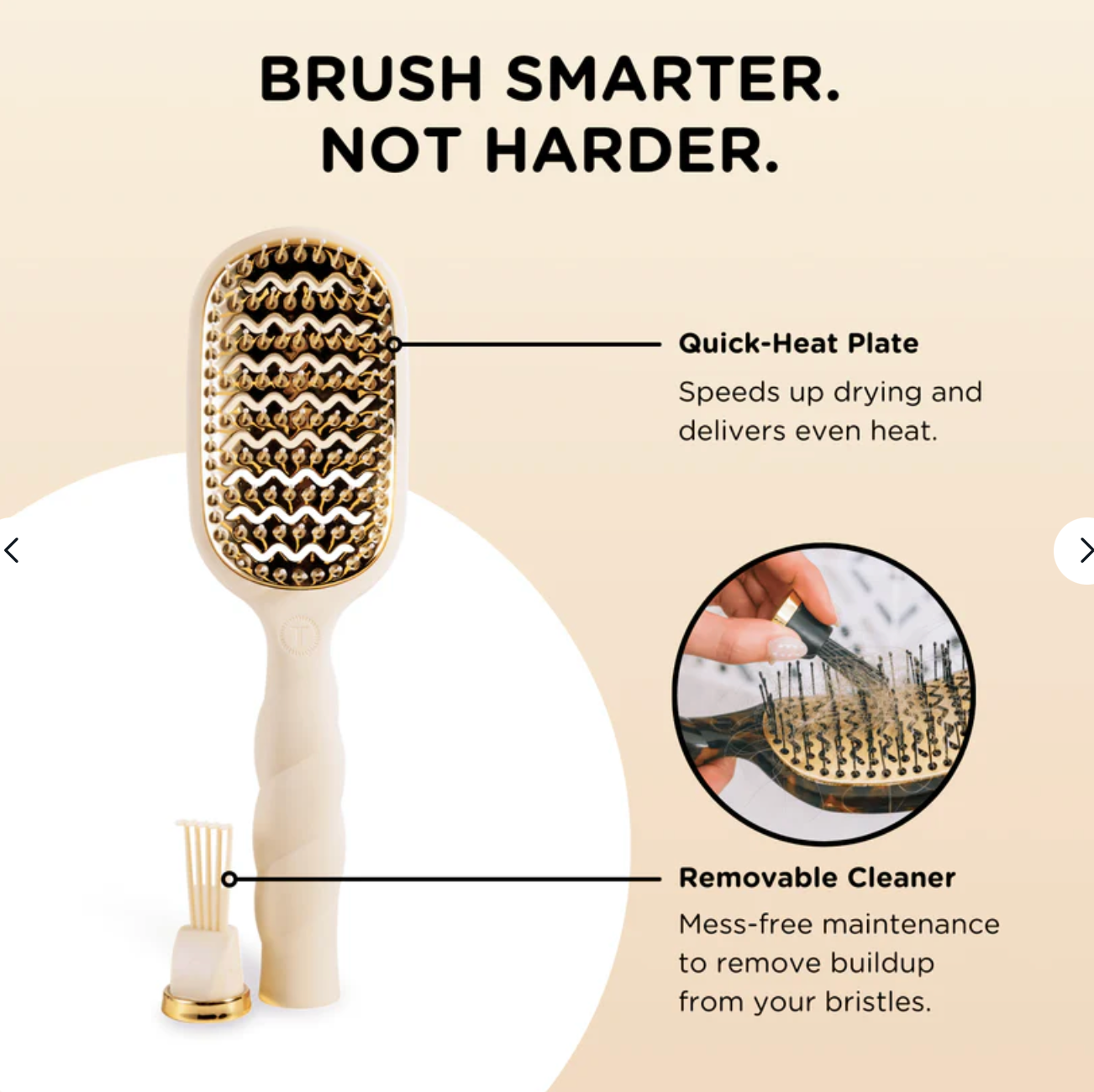 Vented Hair Brush In Tan