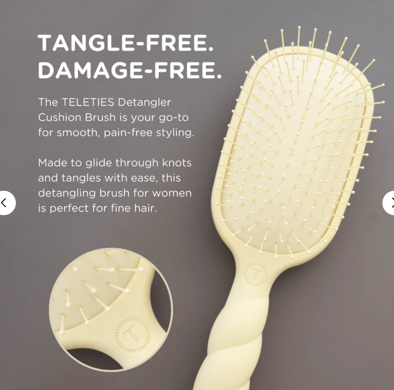 Detangler Hair Brush For Fine Hair In Tan