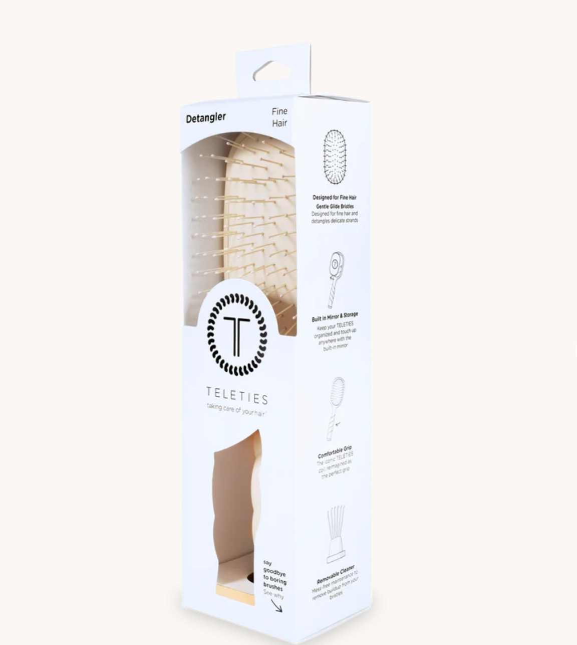 Detangler Hair Brush For Fine Hair In Tan