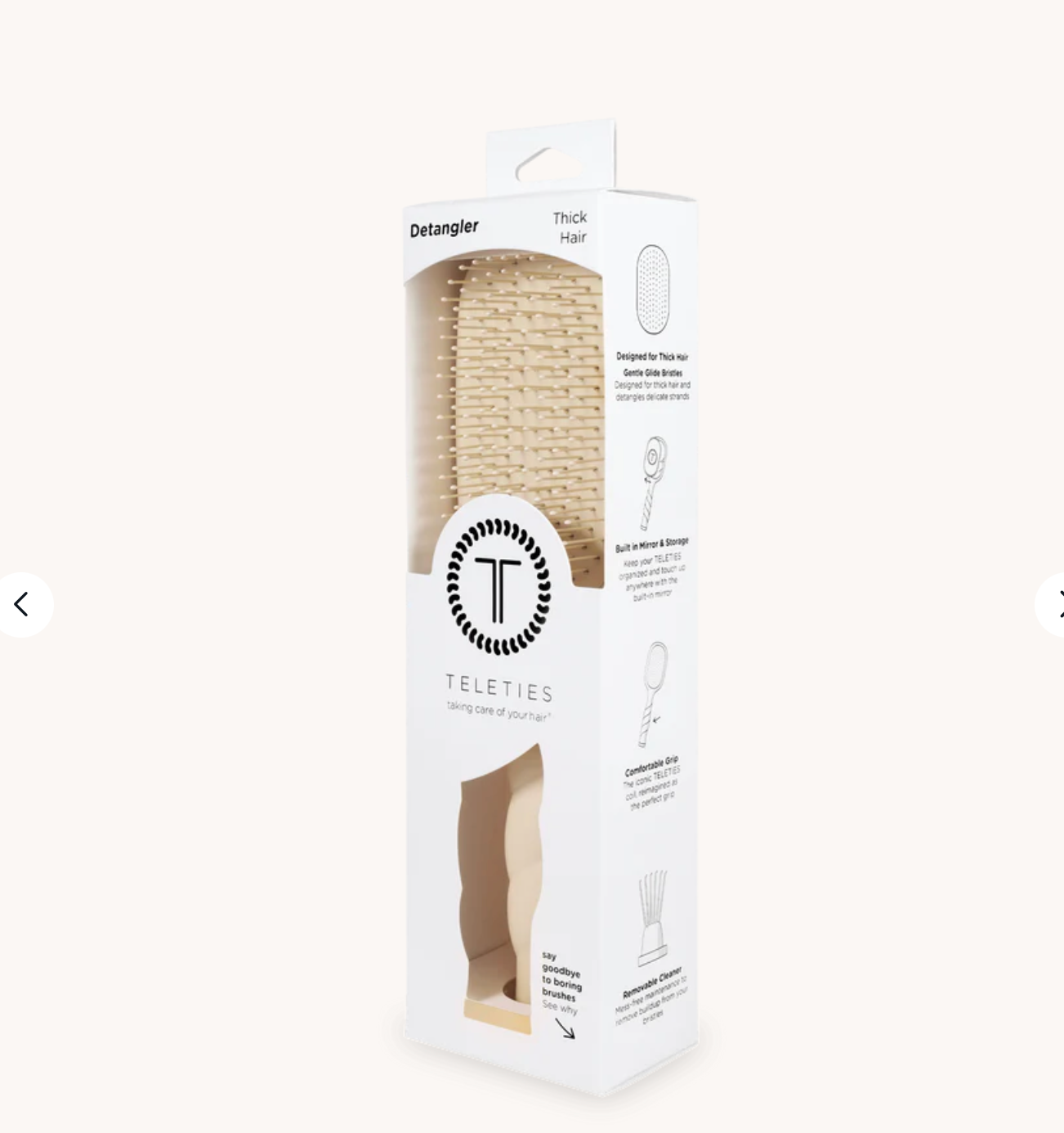 Detangler Hair Brush For Thick Hair In Tan