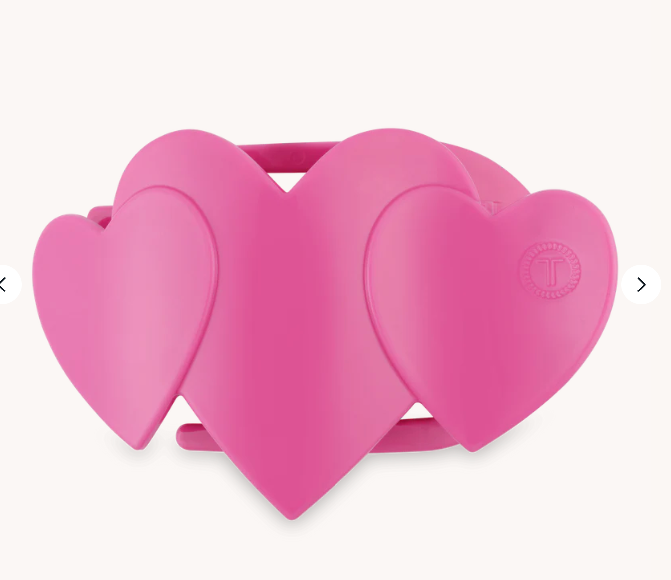 Pink Heart To Heart Small Flat Hair Clip