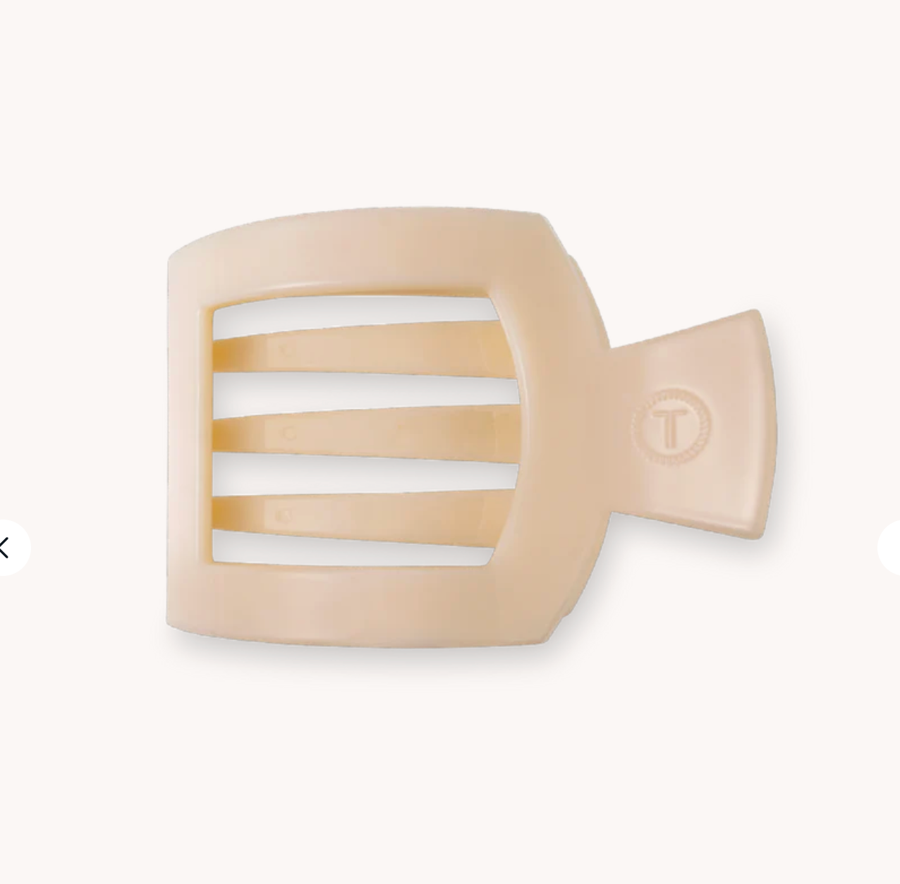 Almond Beige Medium Flat Square Clip