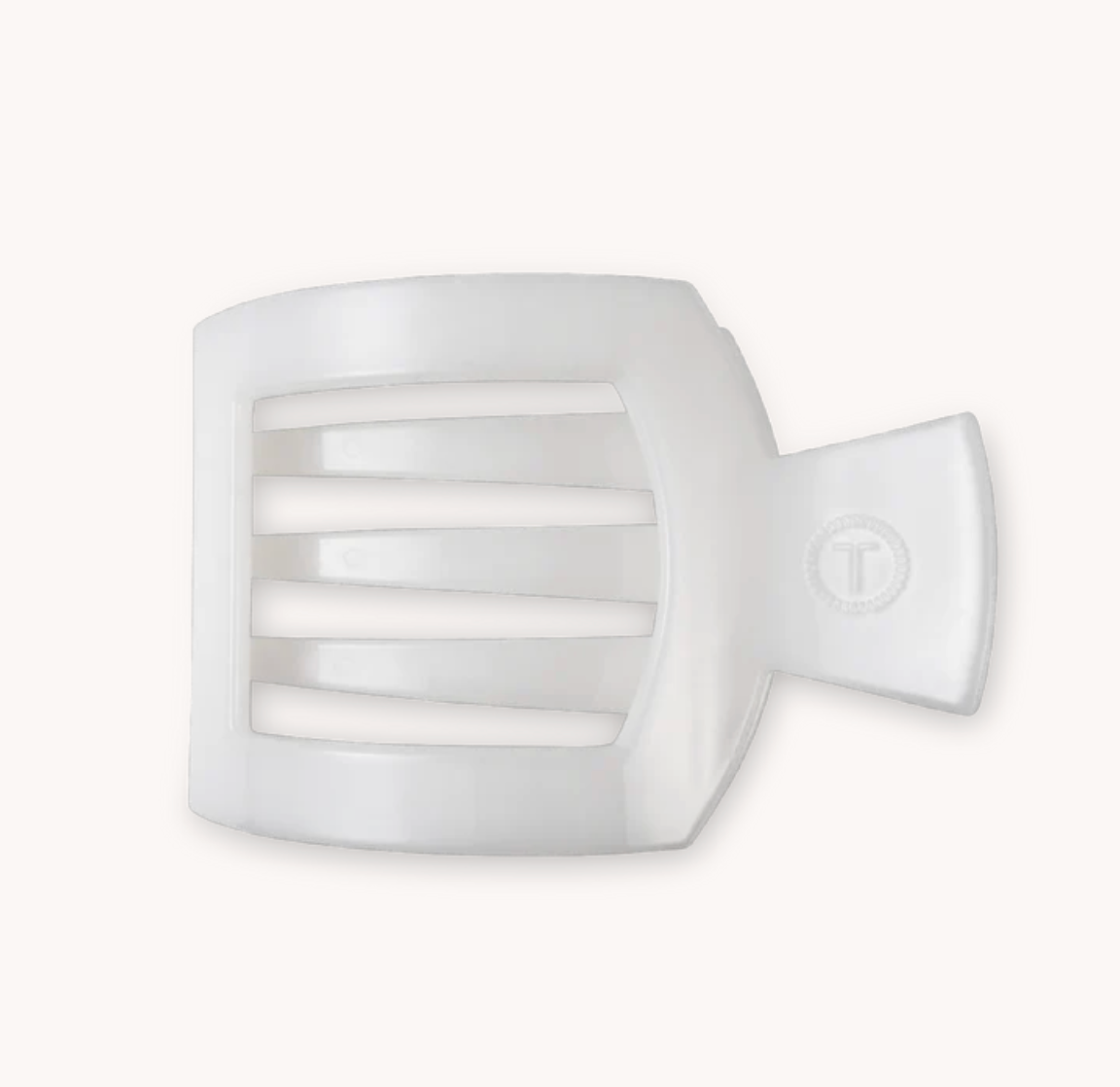 Coconut White Medium Flat Square Clip
