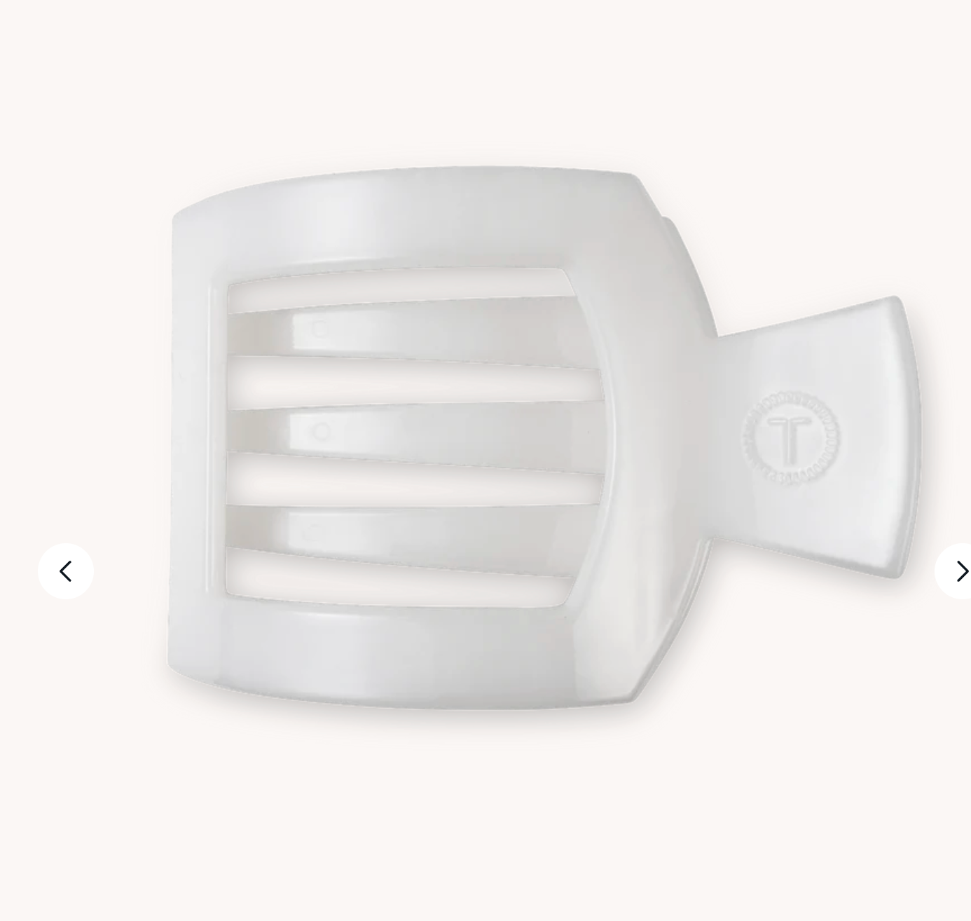 Coconut White Large Flat Square Clip