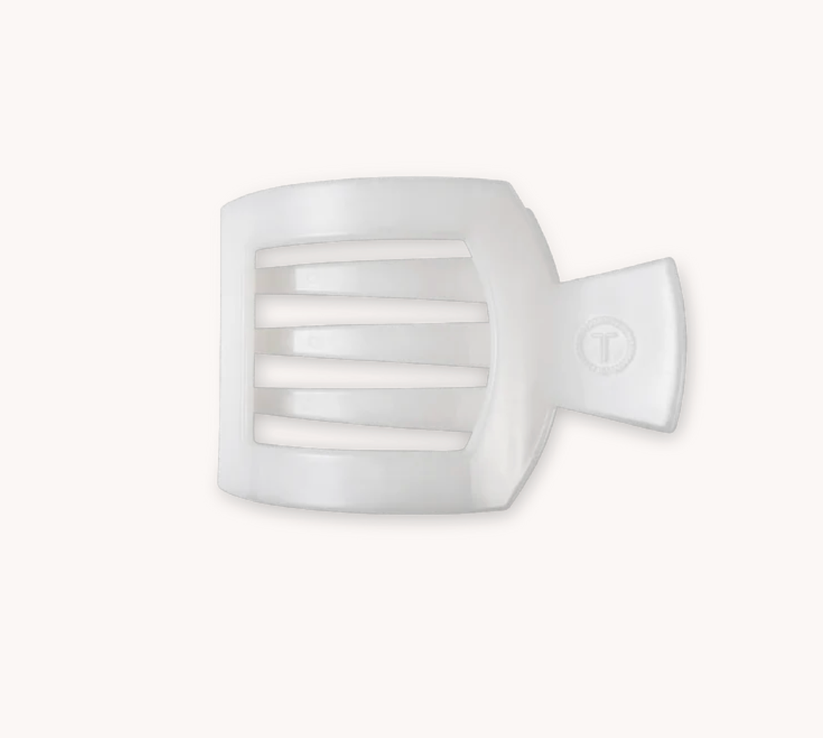 Coconut White Small Flat Square Clip