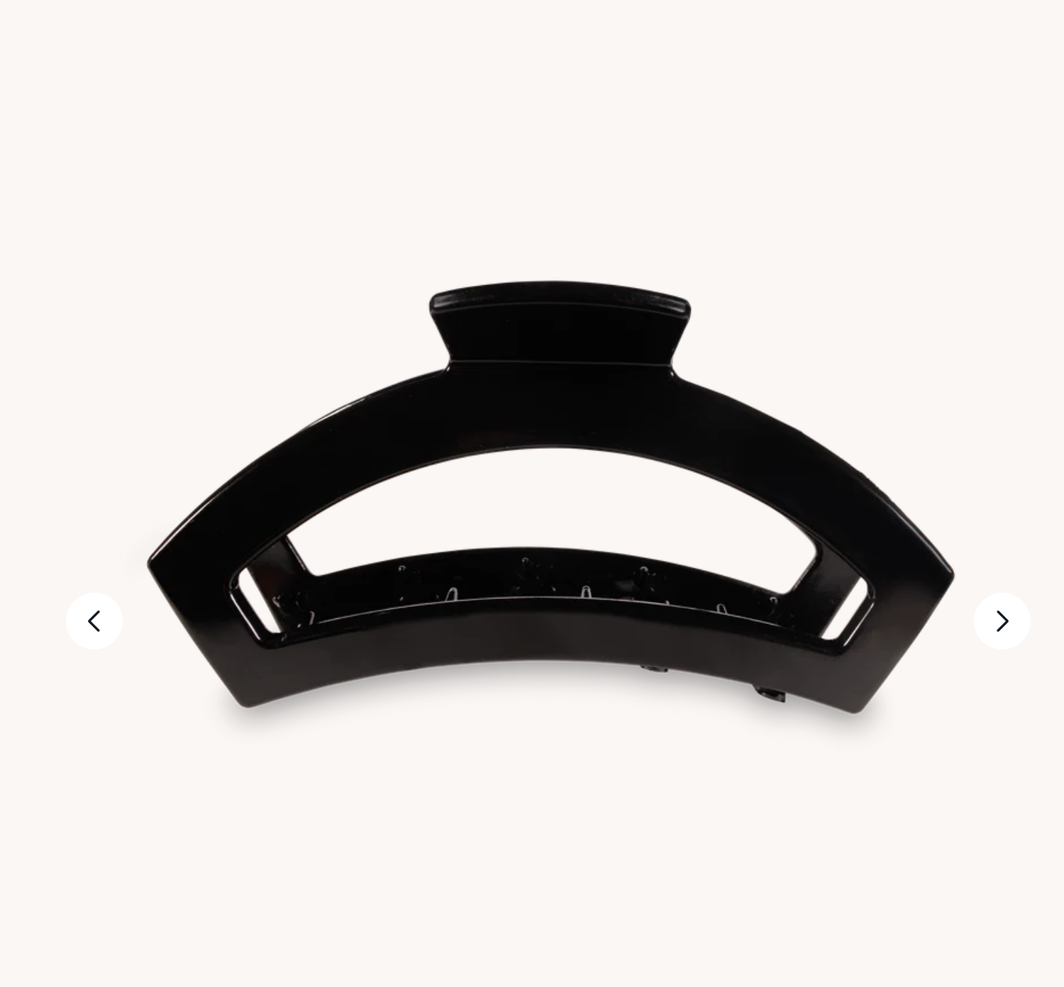 Open Jet Black Large Hair Clip