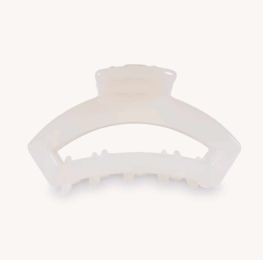 Open Coconut White Tiny Hair Clip