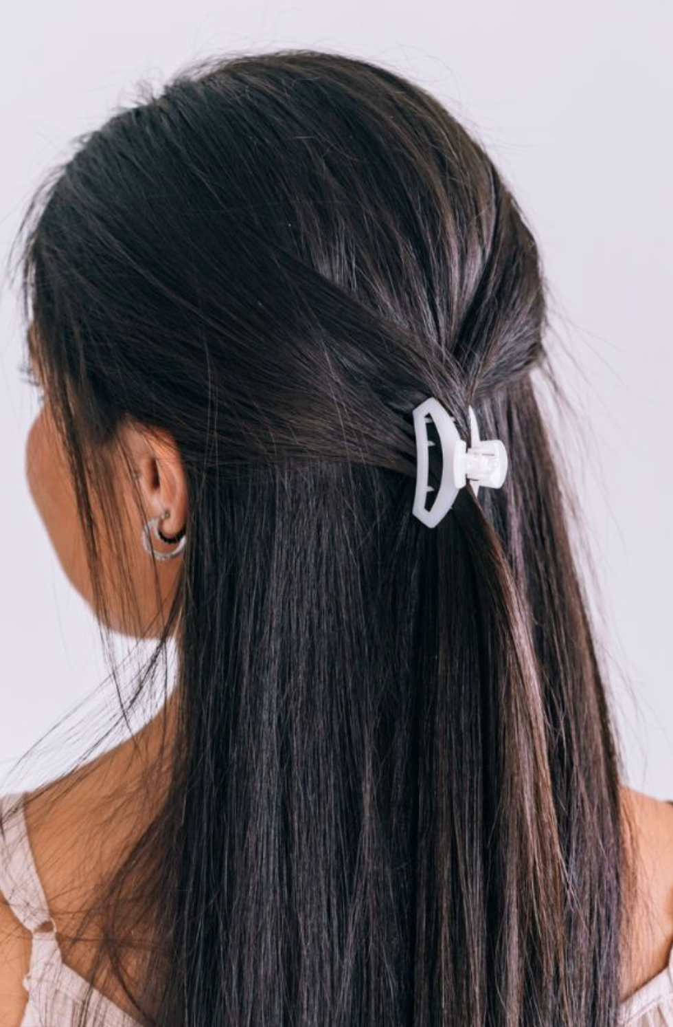 Open Coconut White Tiny Hair Clip