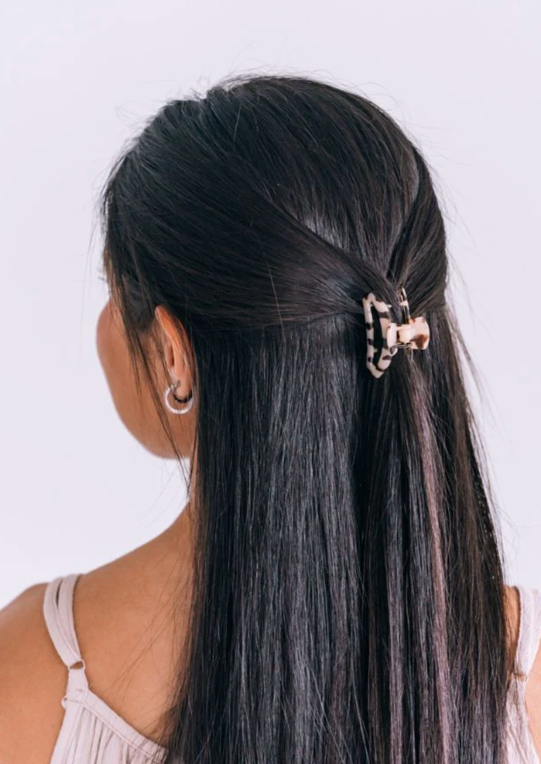 Open Almond Beige Tiny Hair Clip