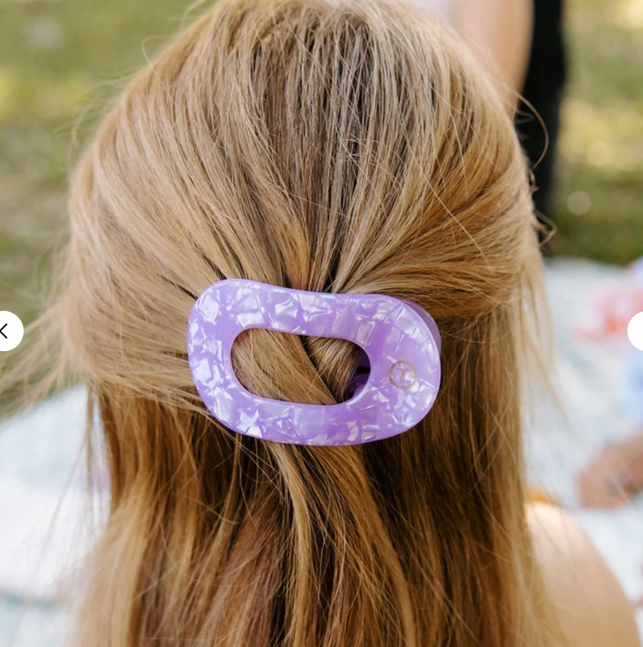 Lavender Mist Small Flat Round Clip