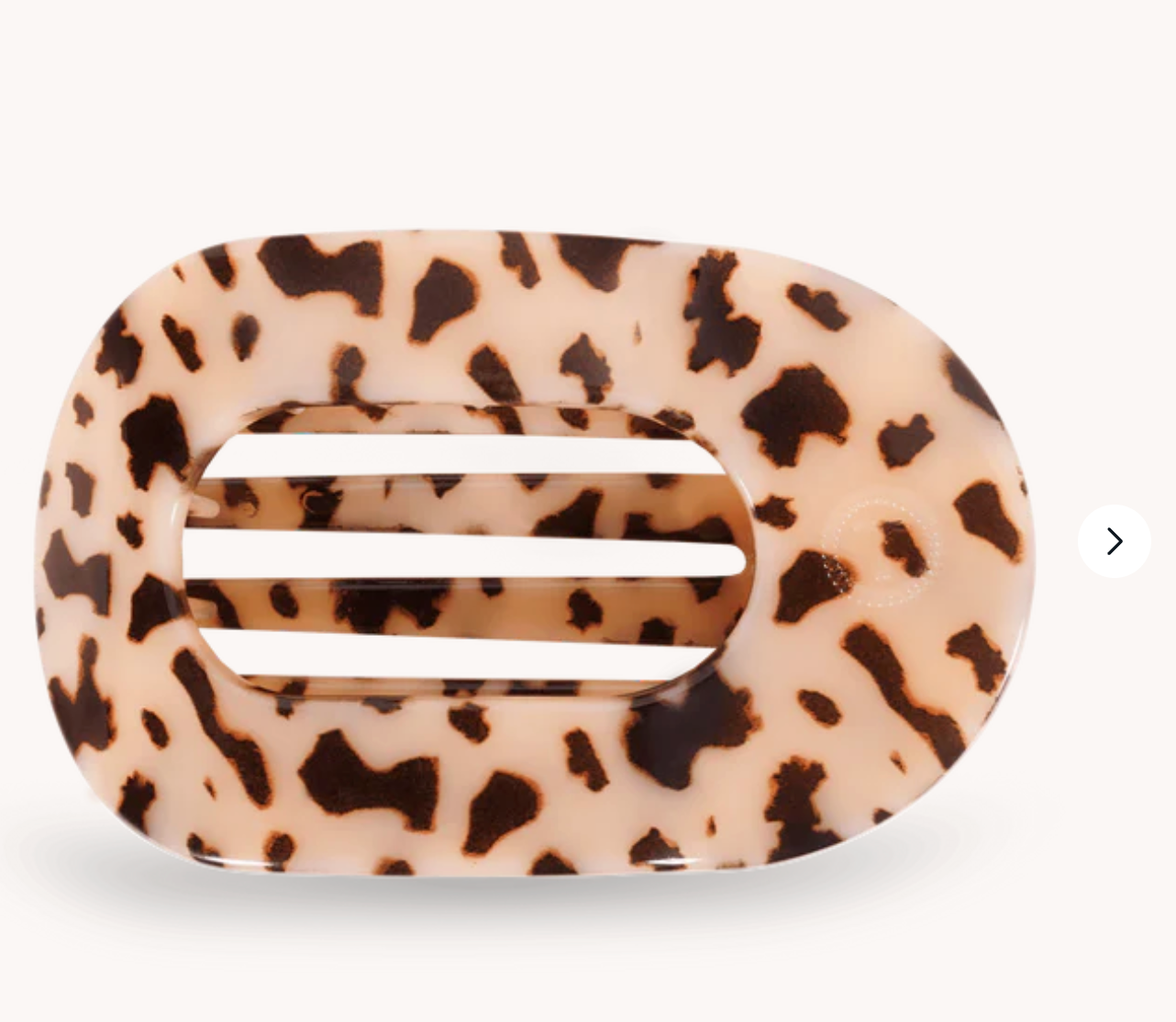 Blonde Tortoise Large Flat Round Clip