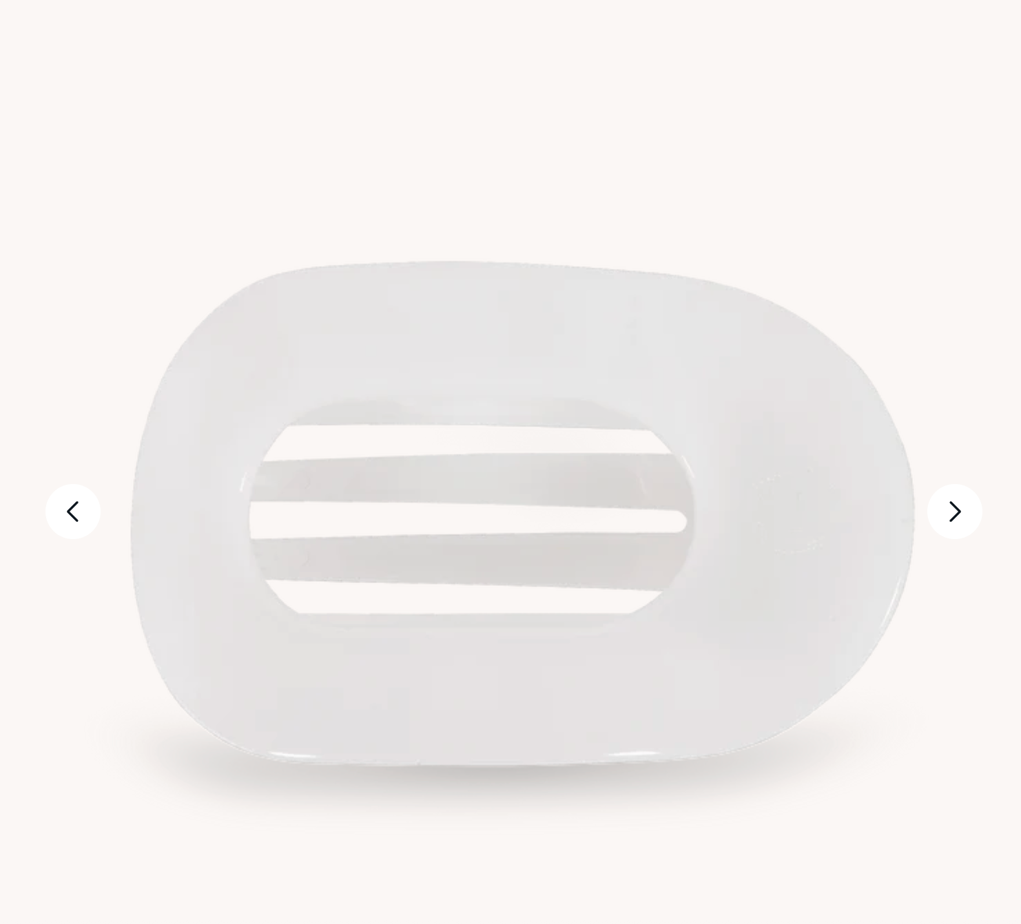 Coconut White Medium Flat Round Clip