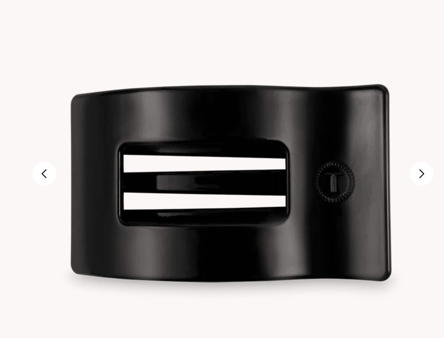 Jet Black Large Flat Rectangle Clip