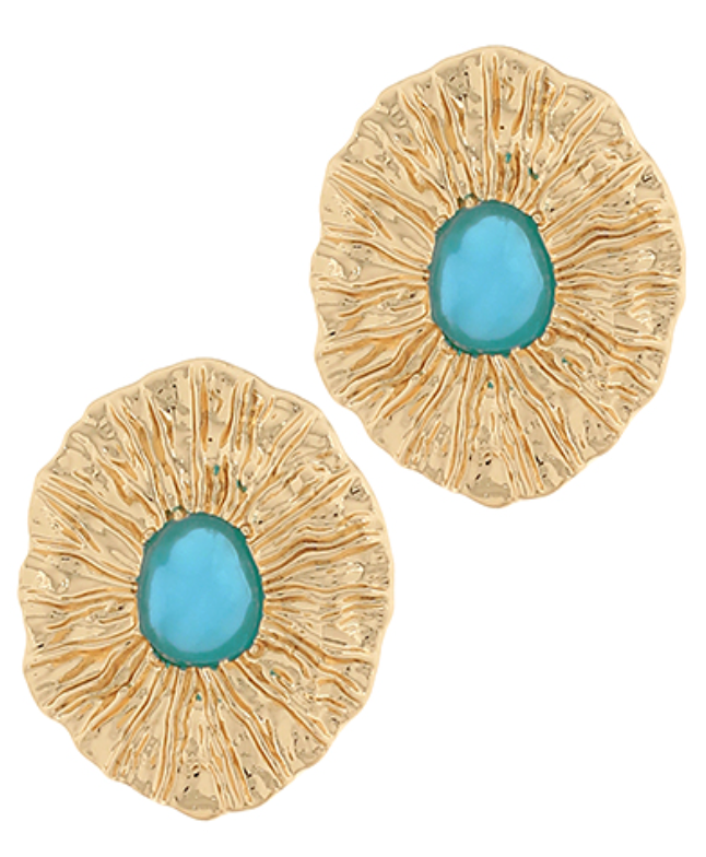 In The Moment Earrings In Turquoise