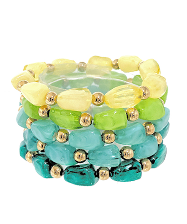 Brighter Days Ahead Bracelet Stack In Greens