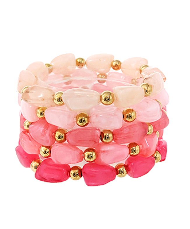 Brighter Days Ahead Bracelet Stack In Pinks