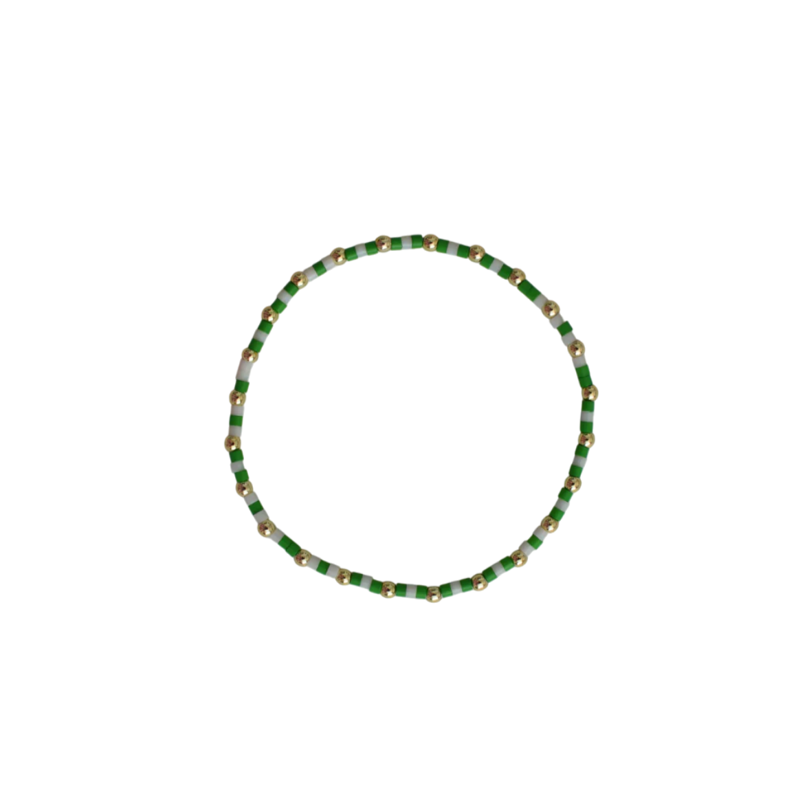 The Claire Bracelet in Green + White