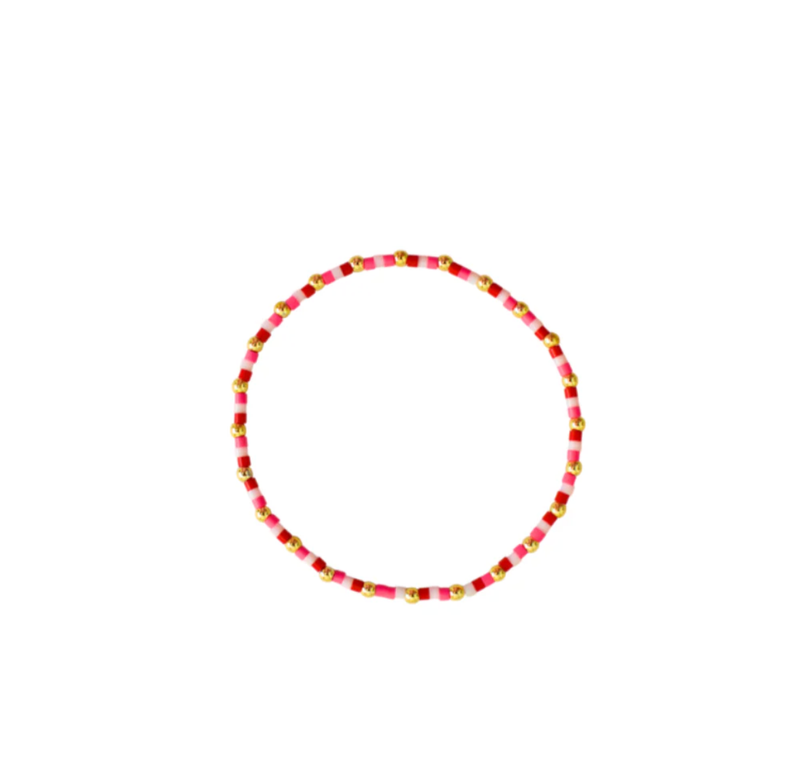 The Claire Bracelet in Red + Pink