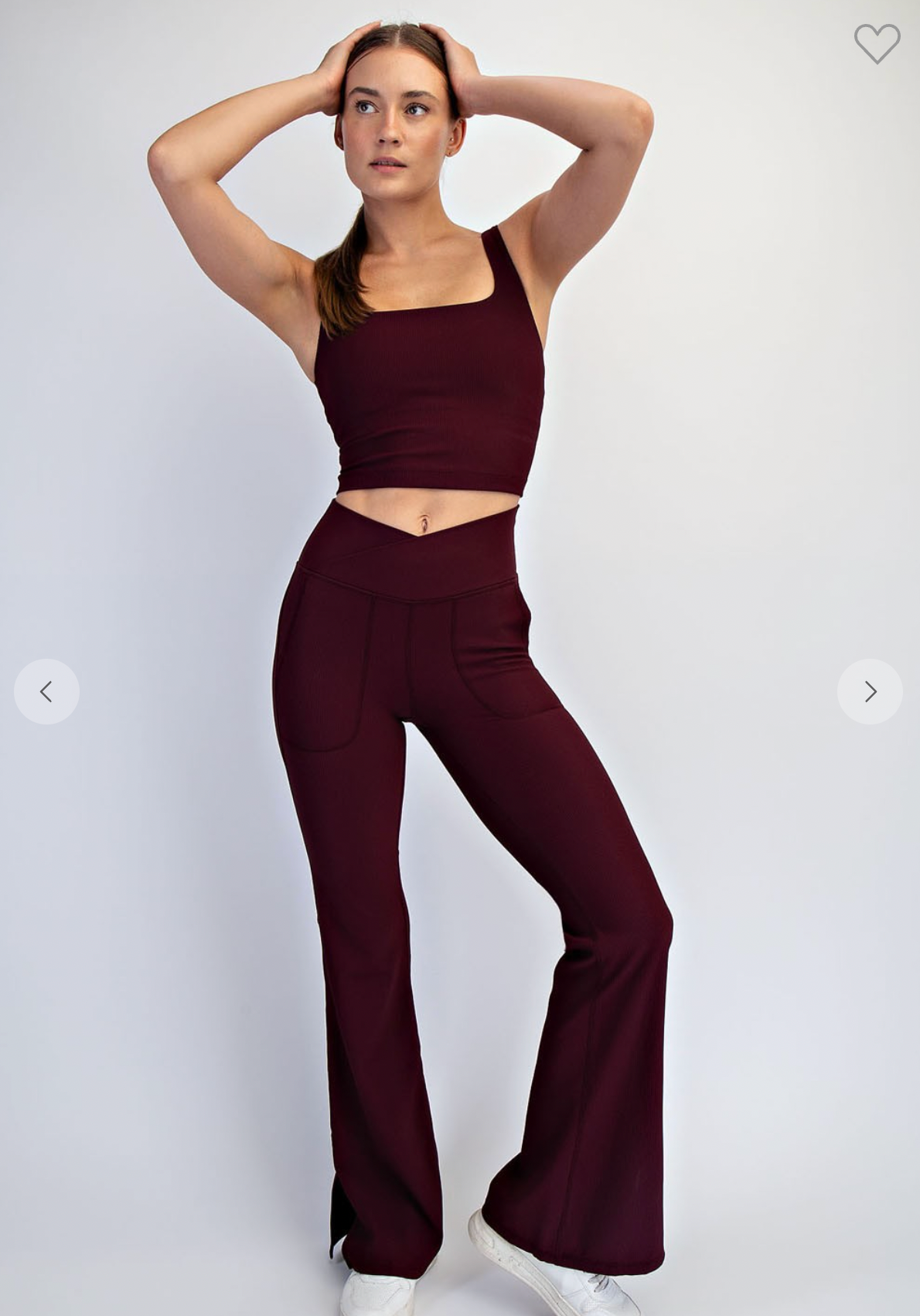 Essential Crossover Flare Leggings In Black