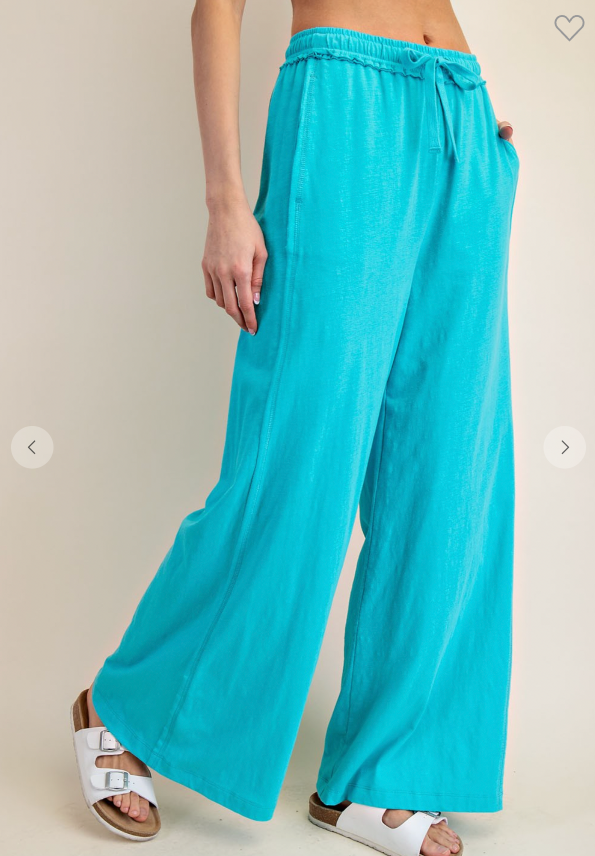 Daily Cotton Lounge Pants in Turquoise