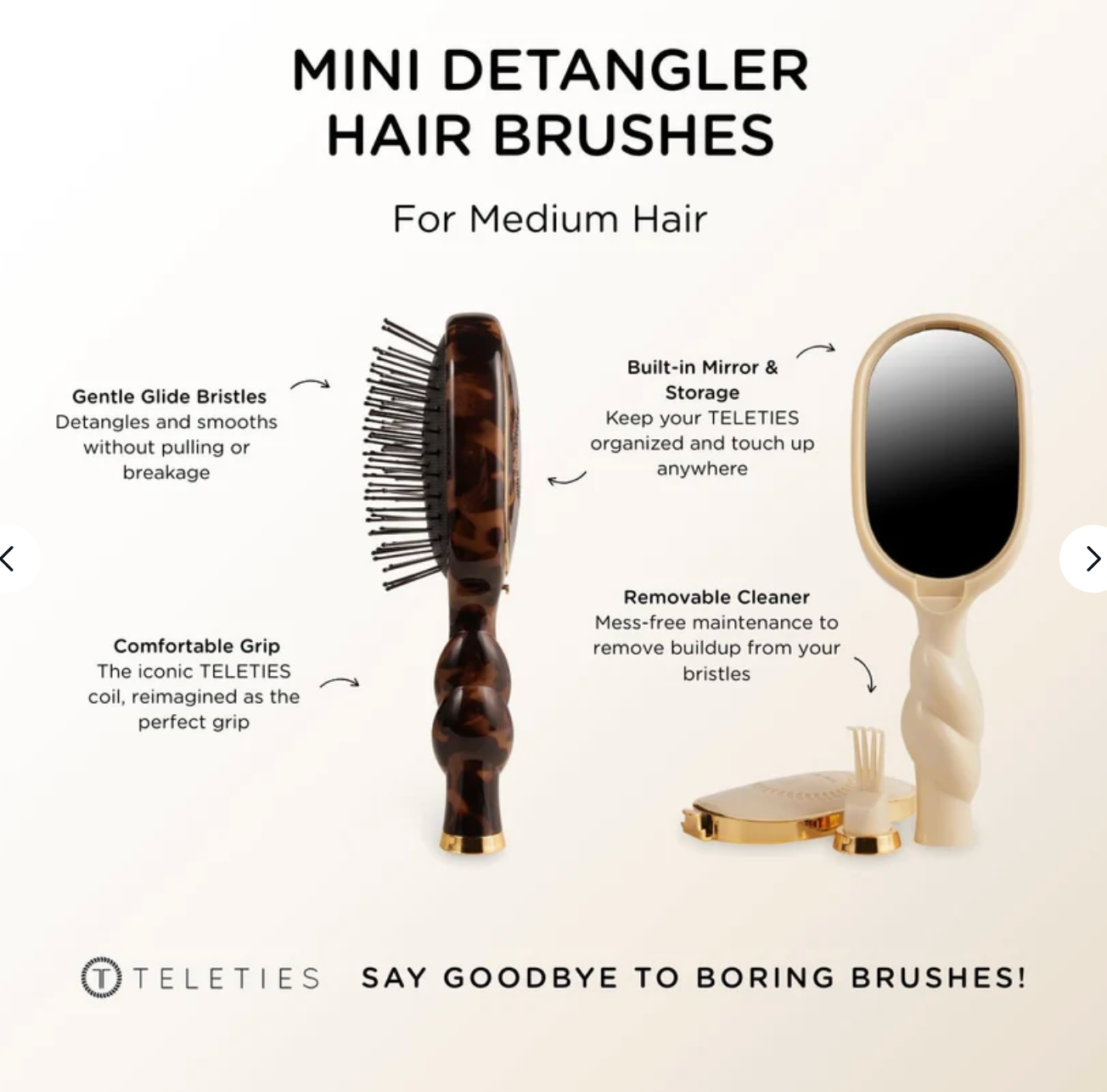 Mini Detangler Hair Brush In Tortoise