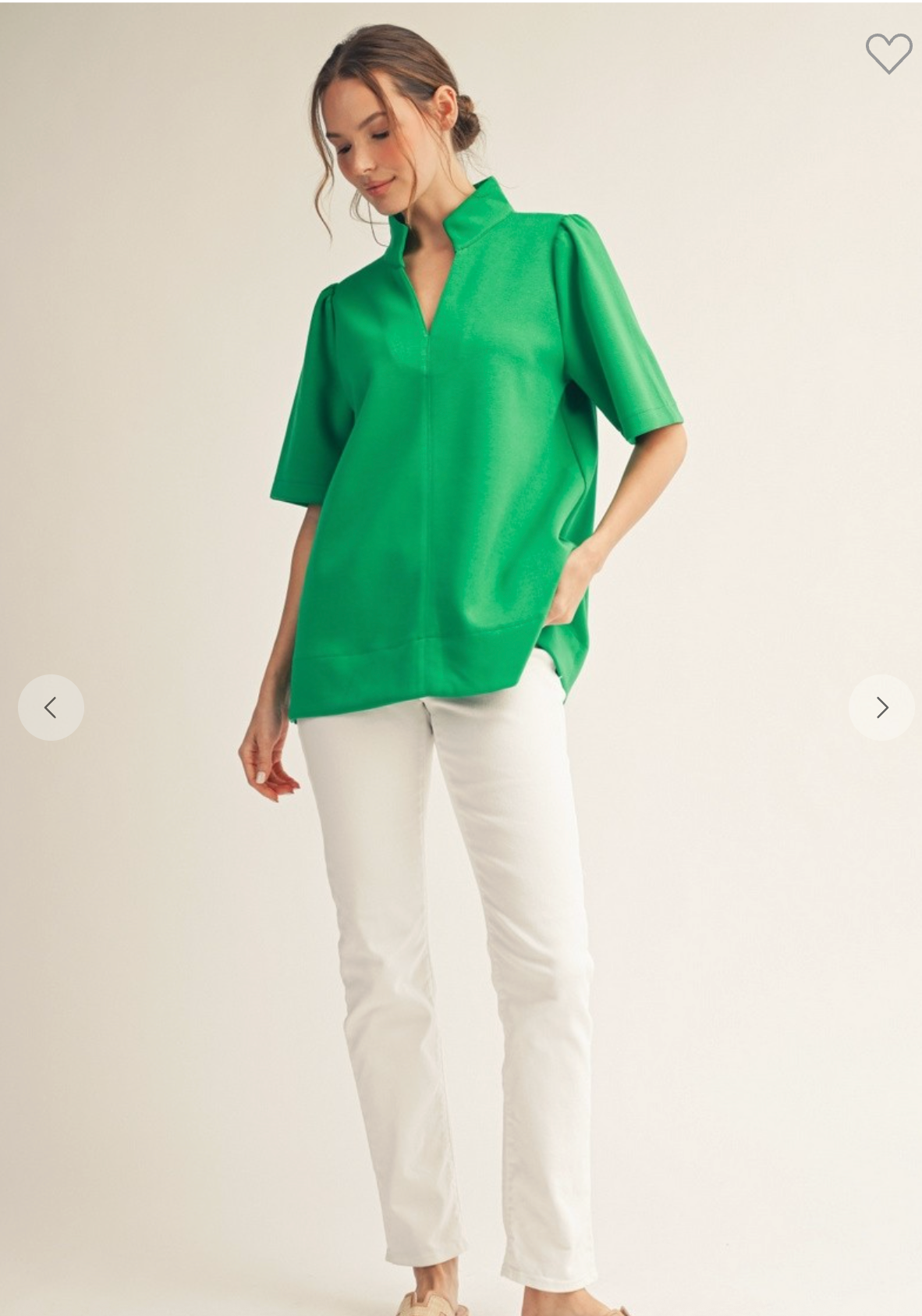 The Kensington Top In Kelly Green
