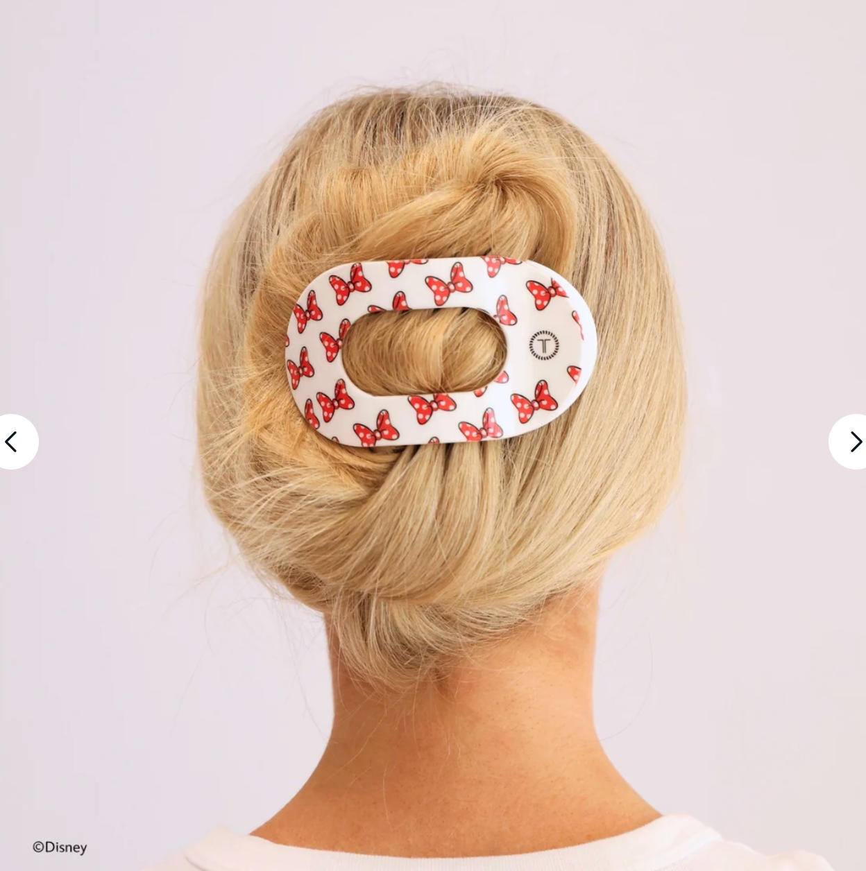 Minnie Mouse Loves Her Bows Large Flat Round Clip