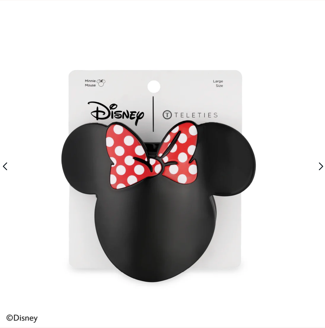 Minnie Mouse Shape Large Flat Round Clip