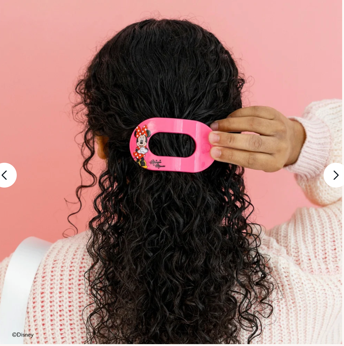 Minnie Mouse Medium Flat Round Clip