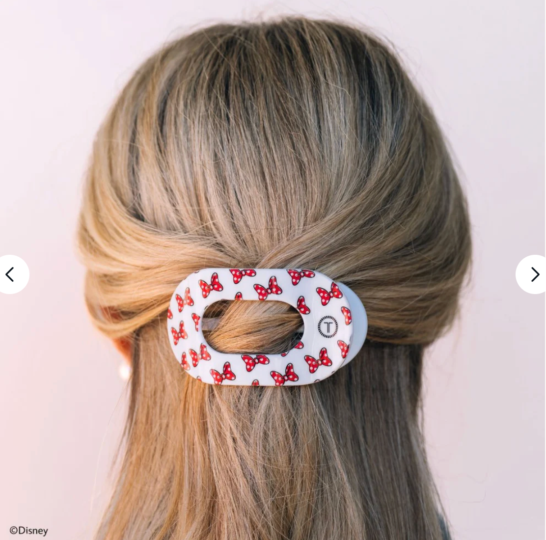 Minnie Mouse Loves Her Bows Medium Flat Round Clip
