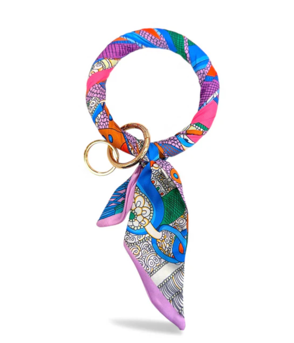 Grab + Go Scarf Keyring In Summer Swirl