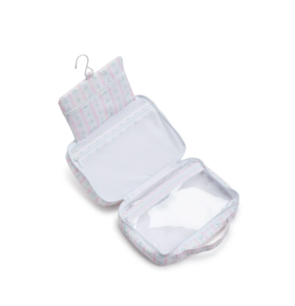 Bundle Up Hanging Toiletry Bag In Floral Pink