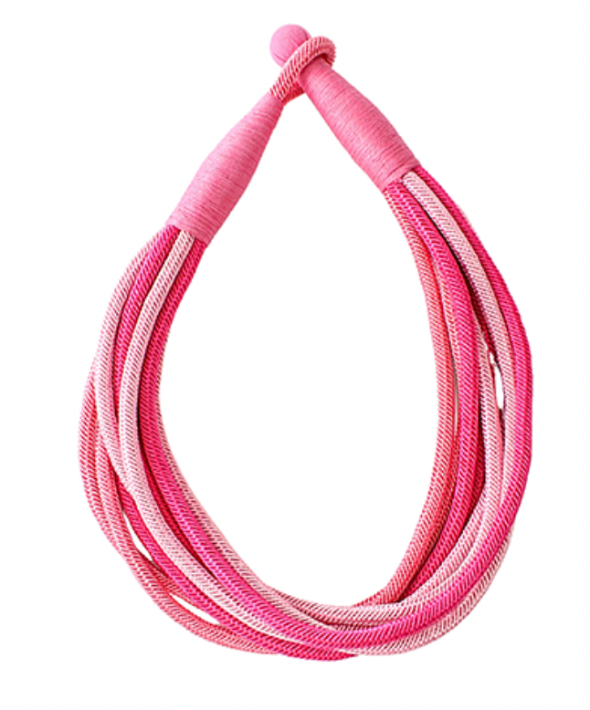Layer Luxe Rope Necklace In Pink Multi
