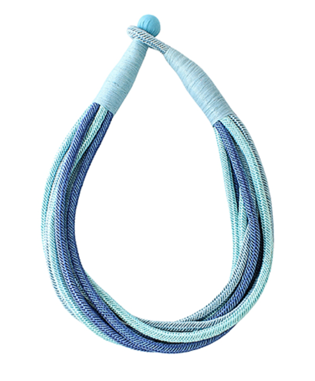 Layer Luxe Rope Necklace In Blue Multi