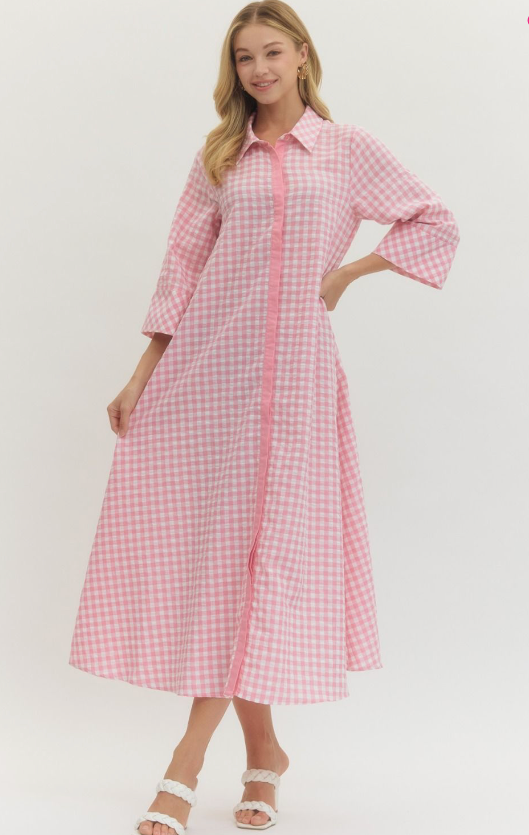 Garden Picnic Dress In Pink