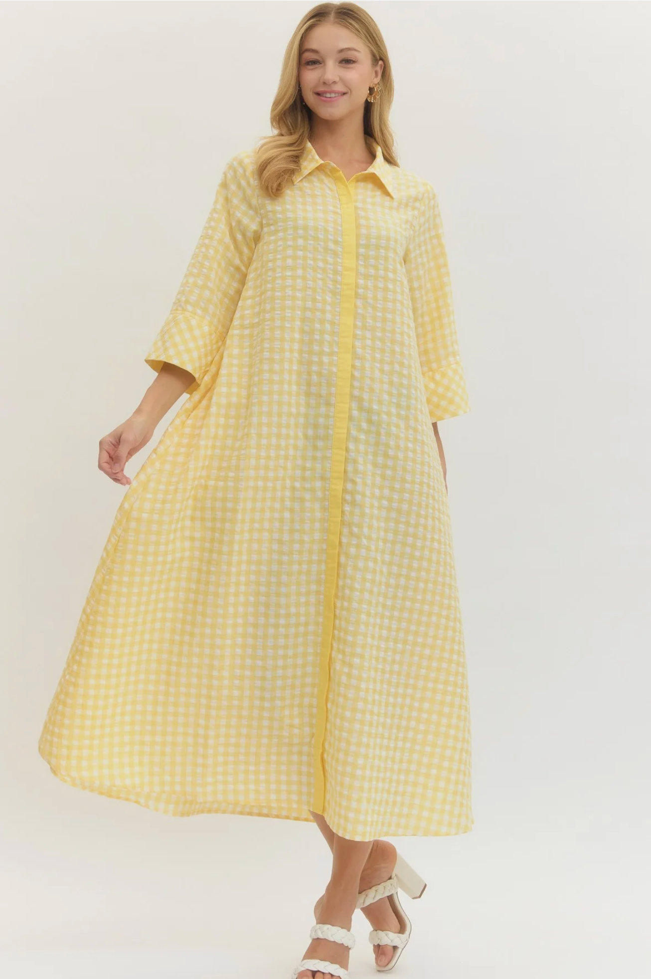 Garden Picnic Dress In Lemon