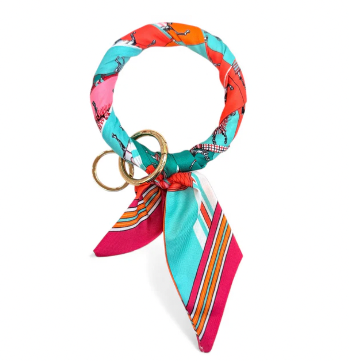 Grab + Go Scarf Keyring In Polo Club