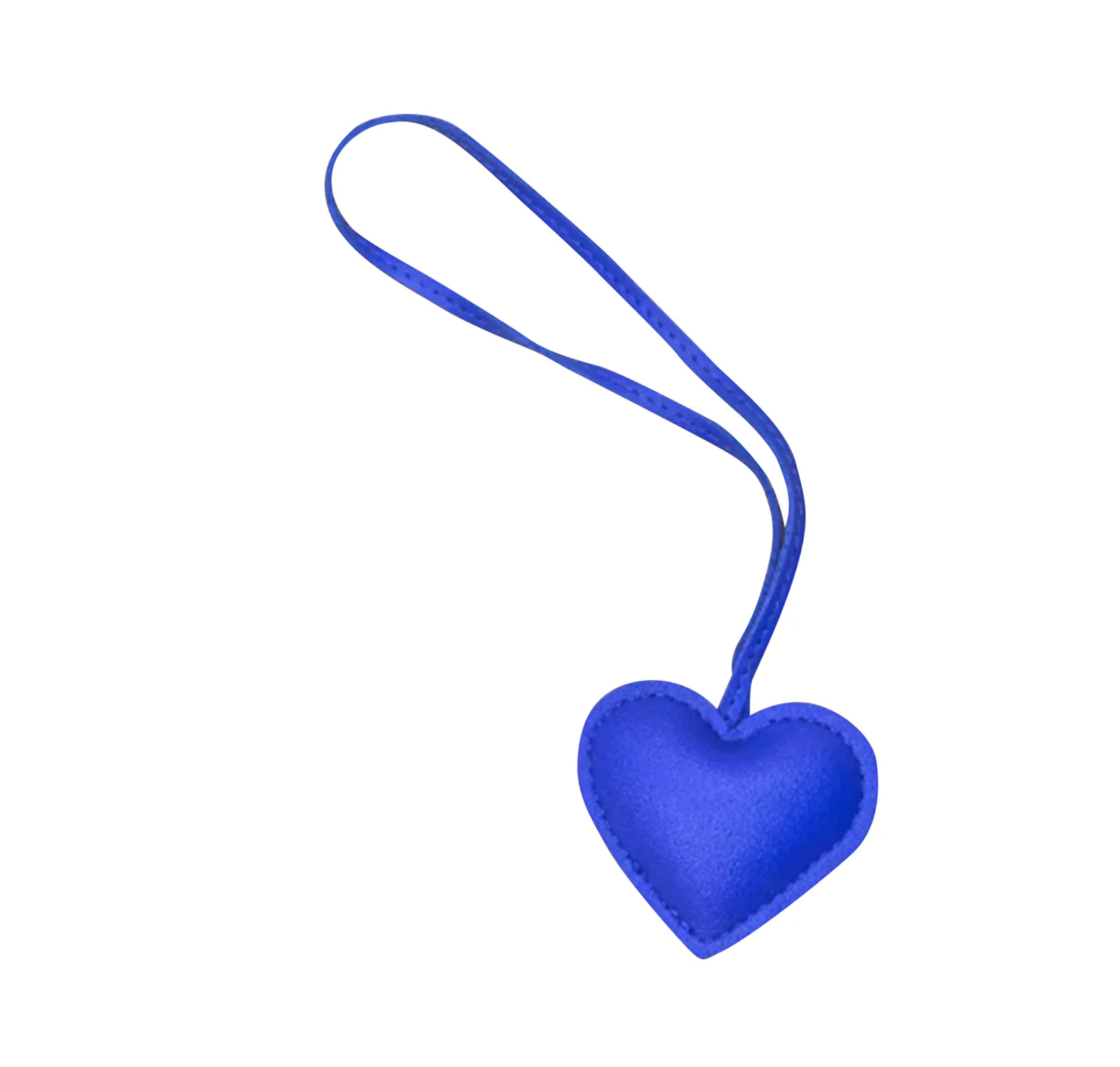 Heart Bag Charm In Royal Blue
