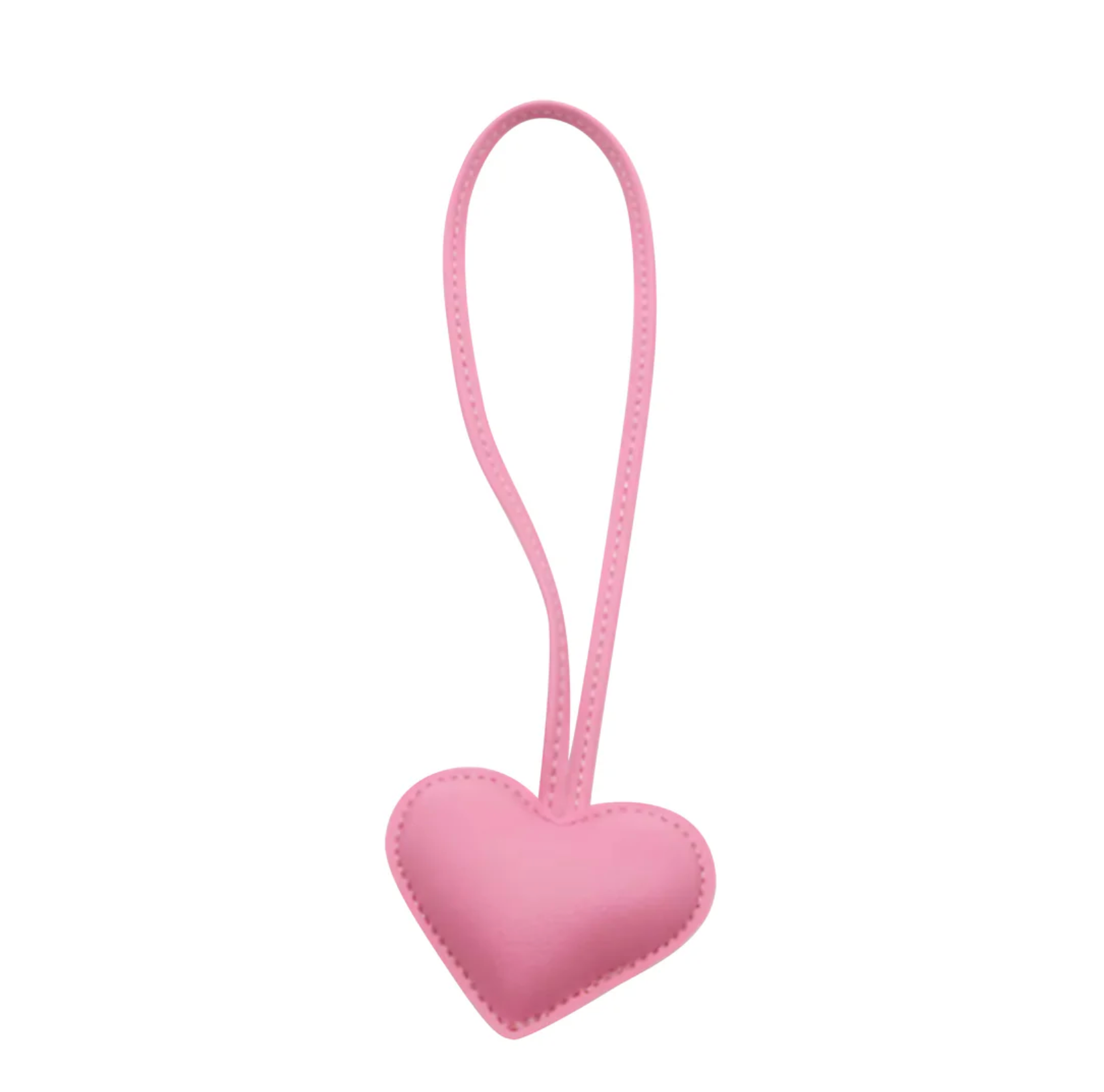 Heart Bag Charm In Malibu Pink