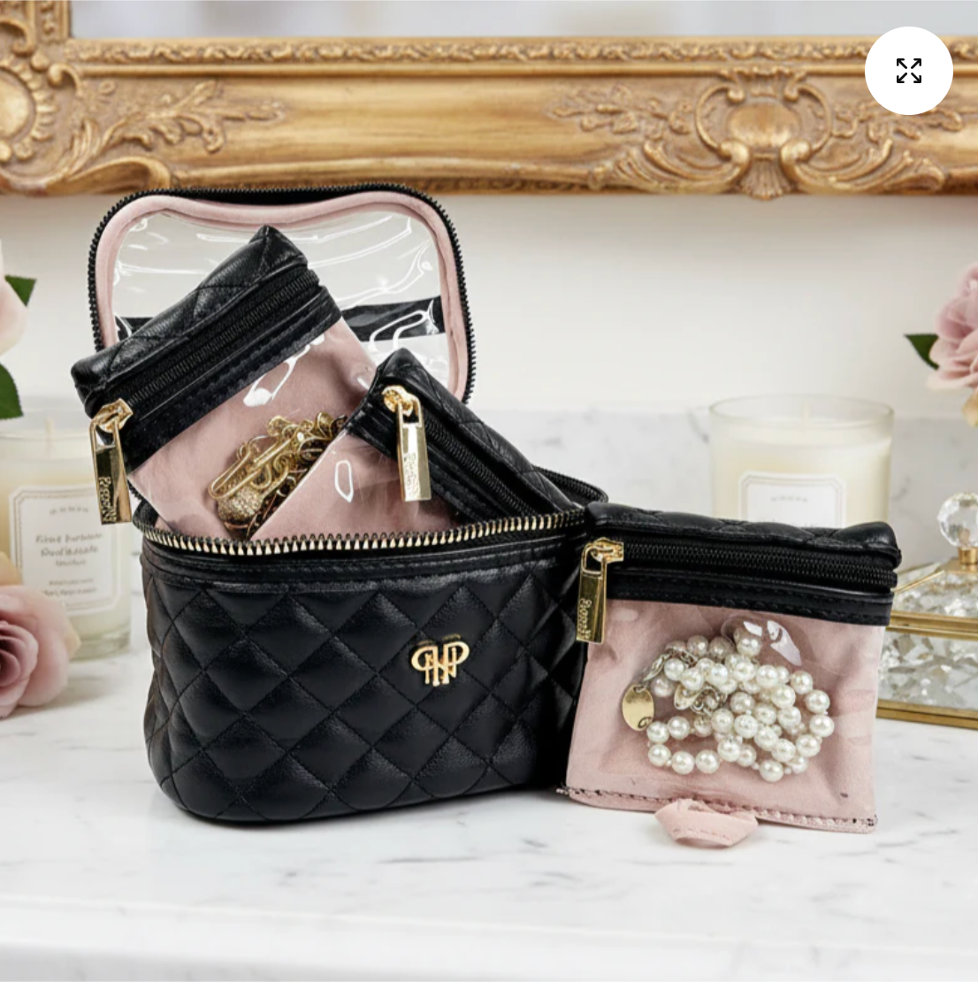 Getaway Jewelry Bag In Timeless Quilted